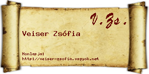 Veiser Zsófia névjegykártya